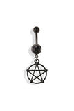 Pentacle navel belly bar