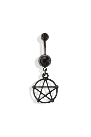 Pentacle navel belly bar