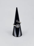 Gemstone spiral tribal ring