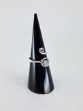 Gemstone spiral tribal ring