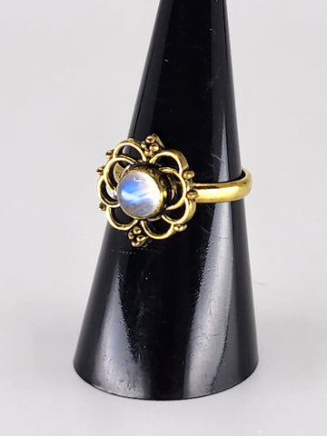 Moonstone tribal ring