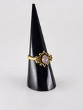 Rose Quartz tribal ring