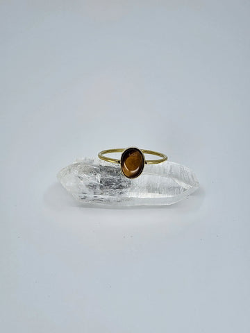 Tigers eye tribal ring