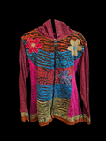 Children's floral zip hoodie