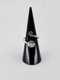 Gemstone spiral tribal ring
