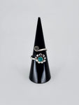 Gemstone spiral tribal ring