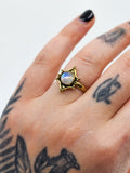 Moonstone tribal ring