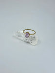 Rose quartz tribal ring