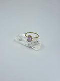 Rose quartz tribal ring