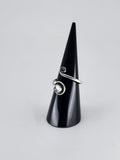Gemstone spiral tribal ring
