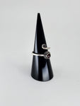 Gemstone spiral tribal ring