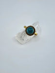 Blue howlite tribal ring