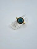 Blue howlite tribal ring