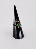 Gemstone spiral tribal ring