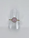 Rose quartz tribal ring