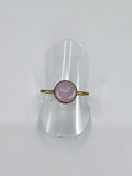 Rose quartz tribal ring