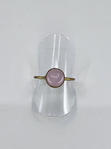 Rose quartz tribal ring