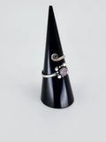 Gemstone spiral tribal ring