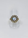 Moonstone tribal ring
