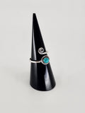 Gemstone spiral tribal ring