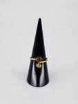 Gemstone spiral tribal ring