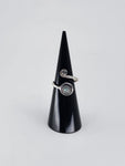Gemstone spiral tribal ring