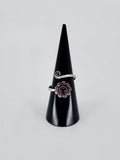 Gemstone spiral tribal ring