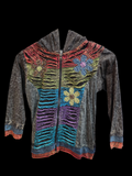 Children's floral zip hoodie