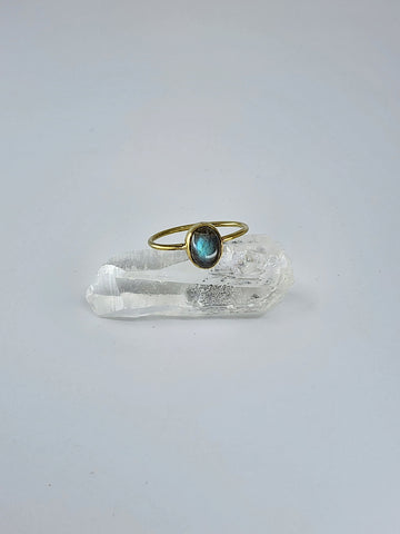 Labradorite tribal ring