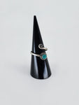 Gemstone spiral tribal ring