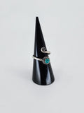 Gemstone spiral tribal ring
