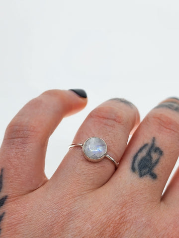 Moonstone tribal ring