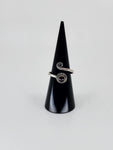 Gemstone spiral tribal ring