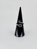 Gemstone spiral tribal ring