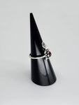 Gemstone spiral tribal ring