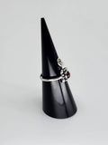 Gemstone spiral tribal ring