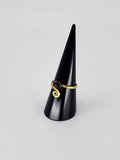 Gemstone spiral tribal ring