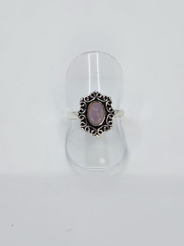 Rose Quartz tribal ring