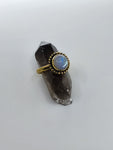 Moonstone tribal ring