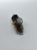 Moonstone tribal ring