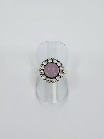 Rose Quartz tribal ring