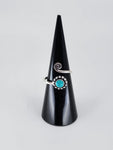 Gemstone spiral tribal ring
