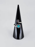 Gemstone spiral tribal ring