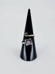Gemstone spiral tribal ring