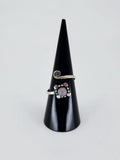 Gemstone spiral tribal ring