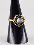 Moonstone tribal ring