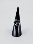 Gemstone spiral tribal ring