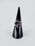 Gemstone spiral tribal ring