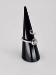 Gemstone spiral tribal ring