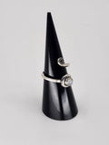 Gemstone spiral tribal ring